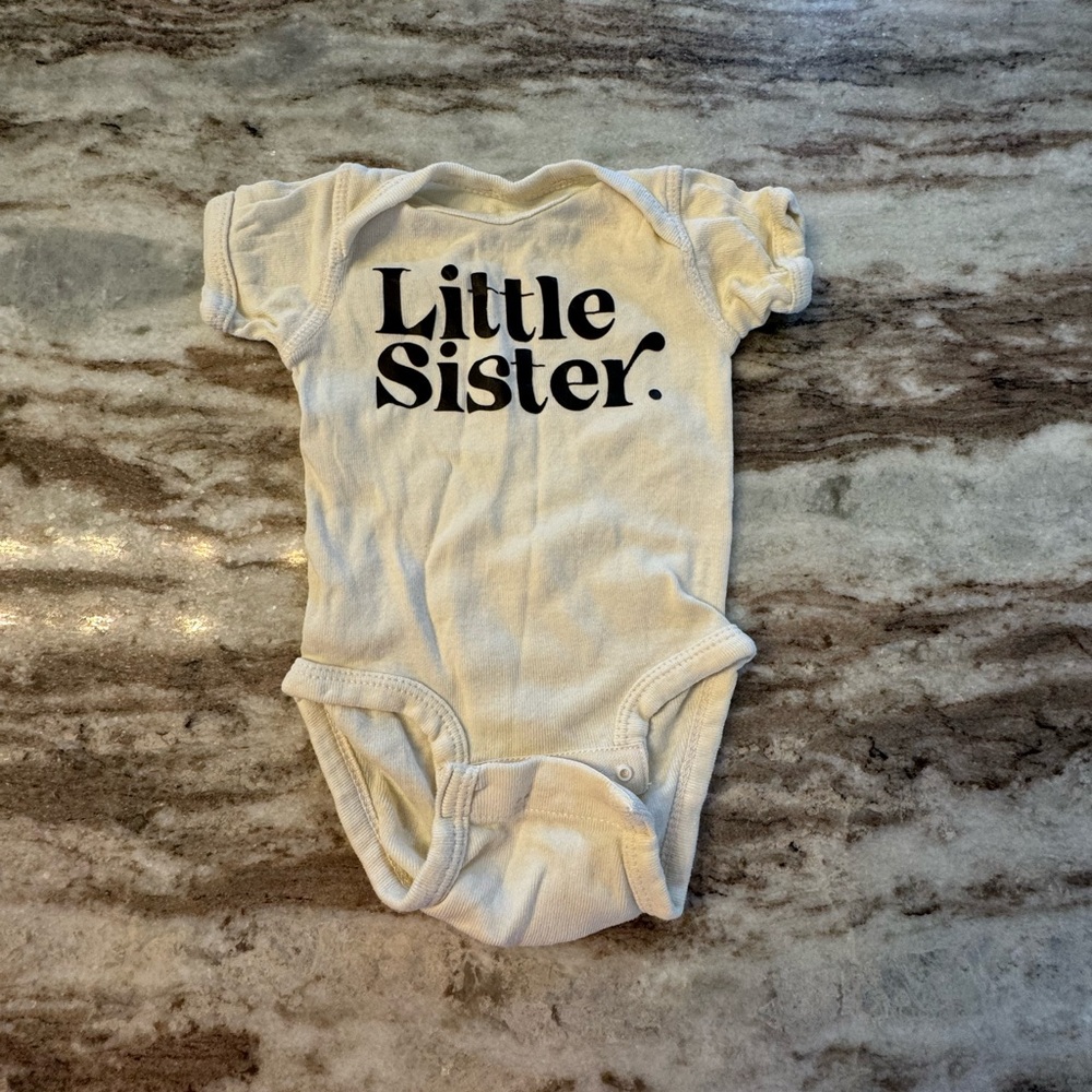 Little sister newborn onesie